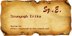 Szunyogh Erika névjegykártya