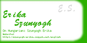 erika szunyogh business card